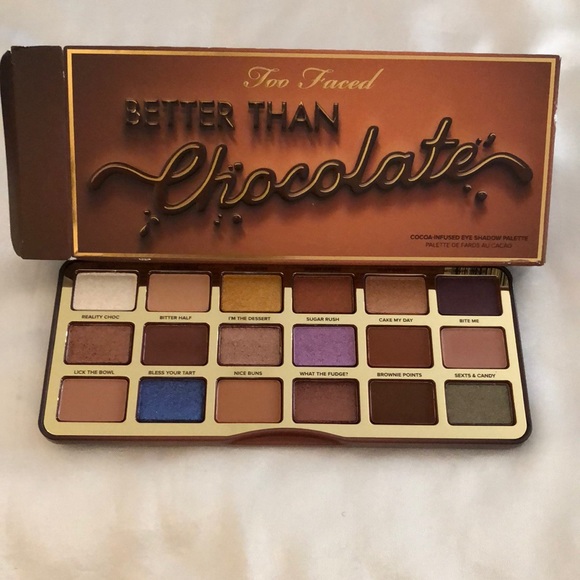 Too Faced Better Than Chocolate Cocoa-Infused 18 Pan Eyeshadow Palette 19.8g NIB - Picture 11 of 15